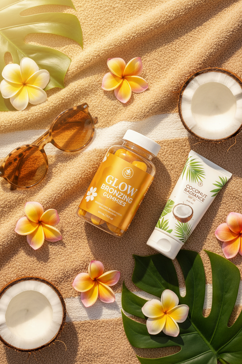Glow Beach Flatlay